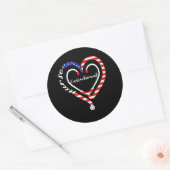 US-amerikanische Flagge "Correction Nurse" Stethos Runder Aufkleber (Umschlag)