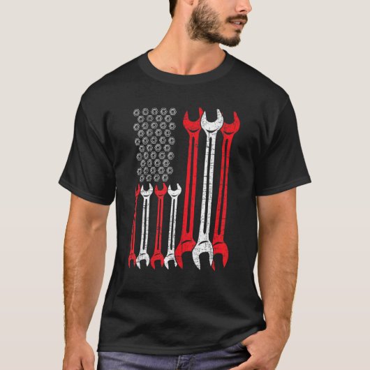 US-amerikanische Flagge Dieselfahrzeug T-Shirt (Vorderseite)