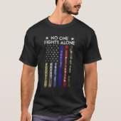 US-amerikanische Flagge dünne Linie Militärpolizei T-Shirt (Vorderseite)