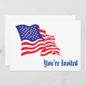 US-amerikanische Flagge Einladung (Vorne/Hinten)