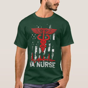 US-amerikanische Flagge für Medizinarbeiter VA Nur T-Shirt