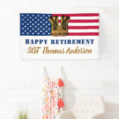US-amerikanische Flagge Gold Boots Militärruhestan Banner (Insitu)