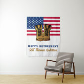 US-amerikanische Flagge Gold Boots Militärruhestan Wandteppich (Beispiel)