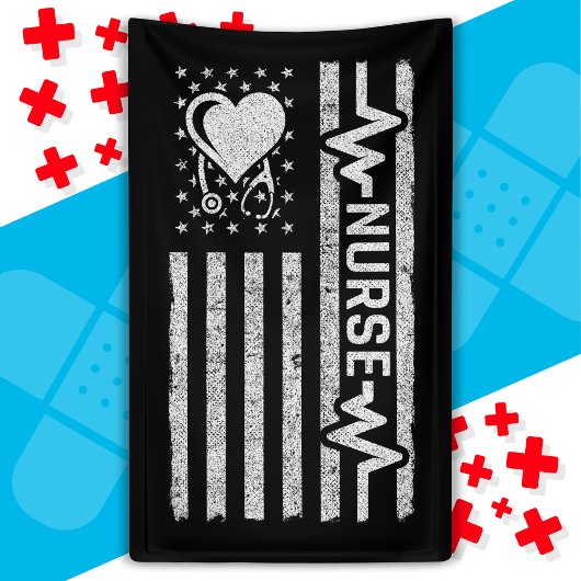 US-amerikanische Flagge Hero Herzkrankenaufwertung Banner