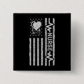 US-amerikanische Flagge Hero Herzkrankenaufwertung Button (Vorderseite)