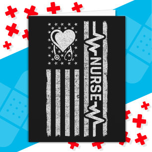 US-amerikanische Flagge Hero Herzkrankenaufwertung Karte