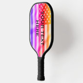 US-amerikanische Flagge Ihr Text hier Pickleball P Pickleball Schläger (Links)