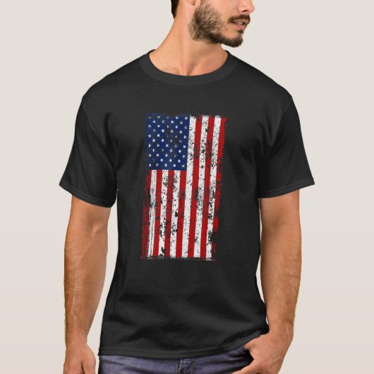 US-amerikanische Flagge in Notlage T-Shirt (Vorderseite)