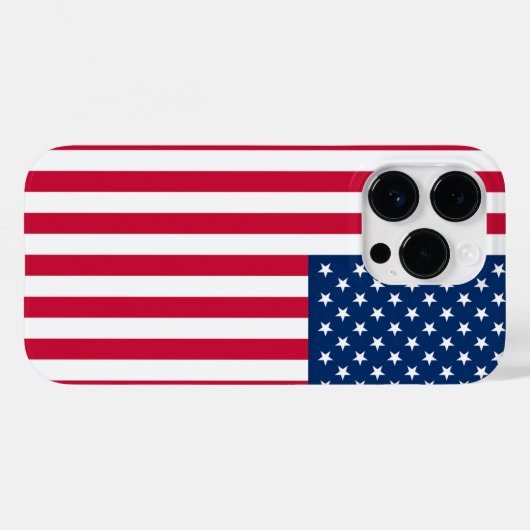 US-amerikanische Flagge iPhone Case (Rückseite (Horizontal))
