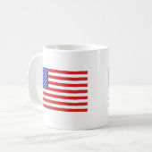 US-amerikanische Flagge Kaffeetasse (Vorderseite Links)