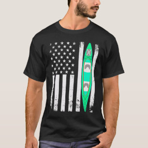 US-amerikanische Flagge-Kajak-Sport patriotisches  T-Shirt