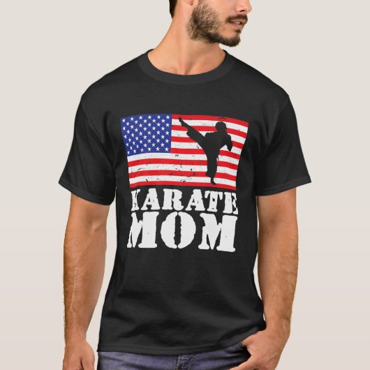 US-amerikanische Flagge Karate Mama Frauen für T-Shirt (Vorderseite)