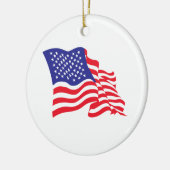 US/amerikanische Flagge Keramik Ornament (Links)