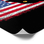 US amerikanische Flagge Männer Frauen Kinder Junge Poster (Ecke)