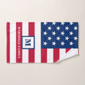 US-amerikanische Flagge Maßgeschneiderte Monogramm Handtuch (Handtuch)
