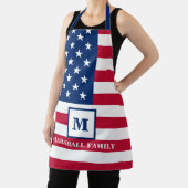 US-amerikanische Flagge Maßgeschneiderte Monogramm Schürze (InSitu)