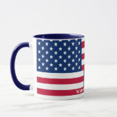US-amerikanische Flagge Maßgeschneiderte Monogramm Tasse (Links)