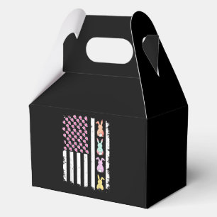 US-amerikanische Flagge mit Hase für Ostern Geschenkschachtel