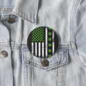 US-amerikanische Flagge mit Kleeblätter Runde Button (Beispiel)
