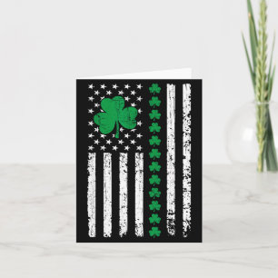 Us-amerikanische Flagge mit Kleeblättern für St. P Karte
