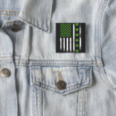 US-amerikanische Flagge mit Kleeblatts Square Button (Beispiel)