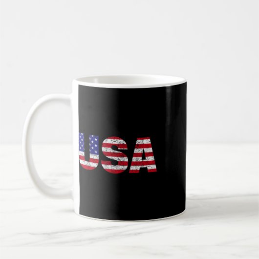 US-amerikanische Flagge - Nationale Patriotische U Kaffeetasse (Links)