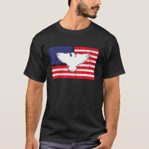 US amerikanische Flagge Patriotic 4. Juli Bald Ea T-Shirt
