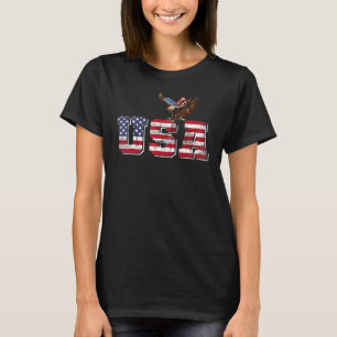 US amerikanische Flagge Patriotic 4. Juli Bald Ea T-Shirt