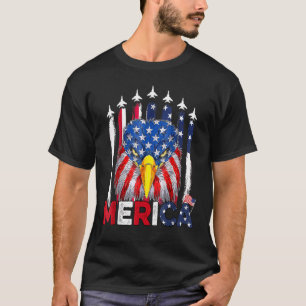 US amerikanische Flagge Patriotic 4. Juli Bald Ea T-Shirt