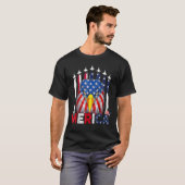 US amerikanische Flagge Patriotic 4. Juli Bald Ea T-Shirt (Vorne ganz)