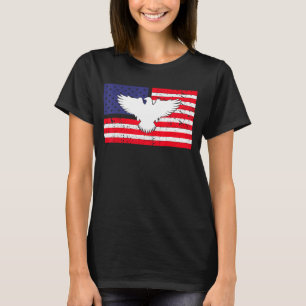 US amerikanische Flagge Patriotic 4. Juli Bald Ea T-Shirt