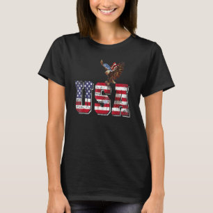 US amerikanische Flagge Patriotic 4. Juli Bald Ea T-Shirt