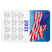 US-amerikanische Flagge | Patriotischer Kalender 2 Magnet (Horizontal)