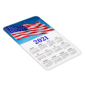 US-amerikanische Flagge | Patriotischer Kalender 2 Magnet (Rechte Seite)