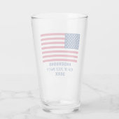 US-amerikanische Flagge Personalisiert 4. Juli Par Glas (Rückseite)