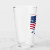 US-amerikanische Flagge Personalisiert 4. Juli Par Glas (Rechts)