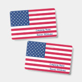 US/amerikanische Flagge | PERSONALISIERT Ausweis (Vorder- & Rückseite)