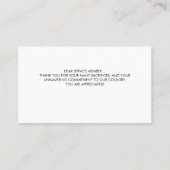 US-amerikanische Flagge Personalisiert Militär Vie Visitenkarte (Rückseite)