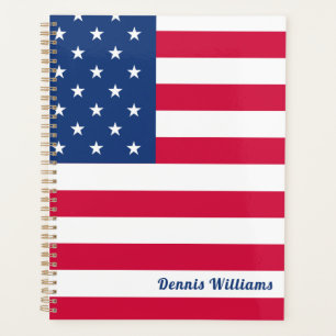 US/amerikanische Flagge Personalisiert Planer