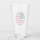 US-amerikanische Flagge Personalisiert Red White B Glas (Rückseite)