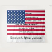 US-amerikanische Flagge Personalisiertes Militärru Wandteppich (Vorderseite (Horizontal))