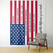 US-amerikanische Flagge Personalisiertes Militärru Wandteppich (Beispiel)
