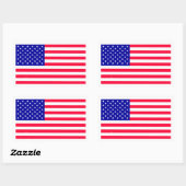 US-amerikanische Flagge Rectrangular Stickers (Blatt)