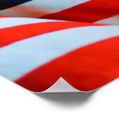 US-amerikanische Flagge Rot Weiß und Blau Poster (Ecke)