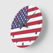 US-amerikanische Flagge Runde Wanduhr (Winkel)