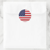 US-amerikanische Flagge Runder Aufkleber (Tasche)