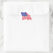 US/amerikanische Flagge Runder Aufkleber (Tasche)