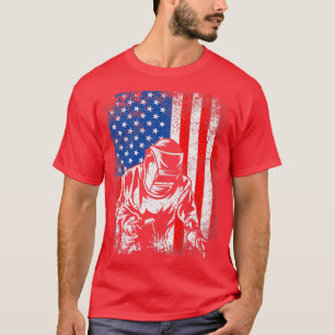 US-amerikanische Flagge Schweißer Schweißen Männer T-Shirt