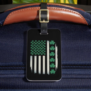 US-amerikanische Flagge Shamrocks St Patricks Day  Gepäckanhänger