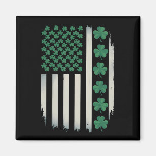 US-amerikanische Flagge Shamrocks St Patricks Day  Magnet